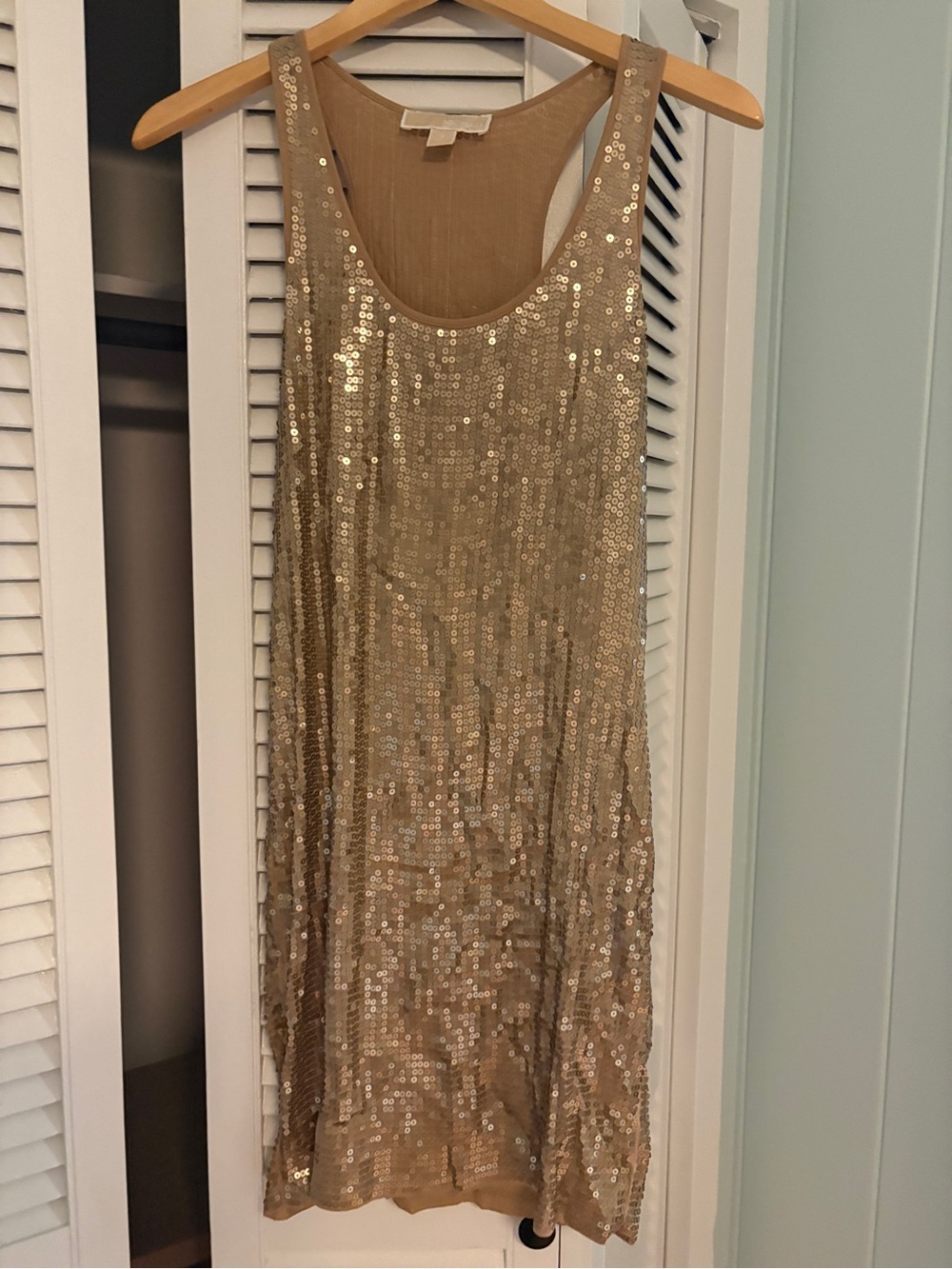 Michael Kors Gold Sequin Mini Dress